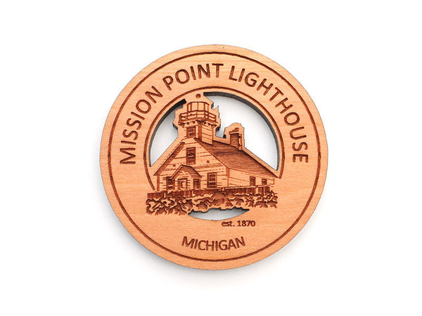 Mission Point Lighthouse Magnet - Nestled Pines