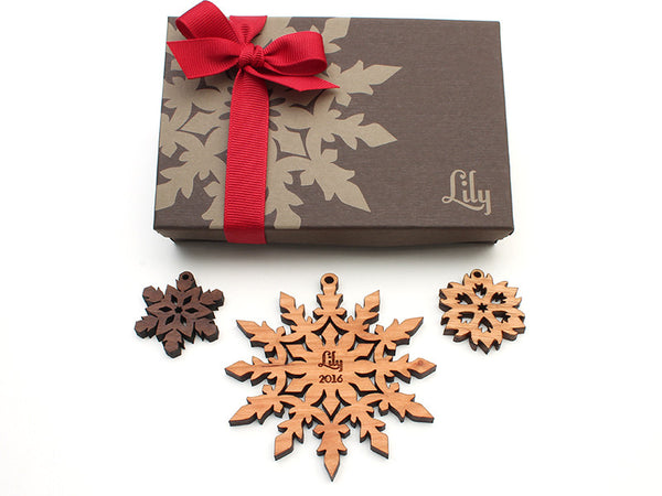 "Lily" Customizable Snowflake Ornament Christmas Ornament - Nestled Pines - 4