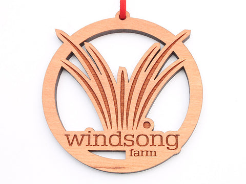 Windsong Farm Custom Logo Ornament - Nestled Pines