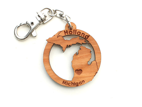 Home & Co Holland Michigan Custom Key Chain - Nestled Pines