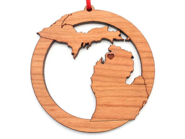 Ciao Bella Michigan State With Heart Ornament - Nestled Pines