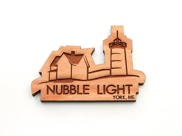 Nubble Lighthouse Logo Magnet