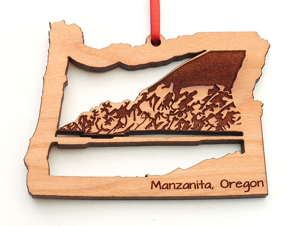 Manzanita Cliff Detail Oregon State Insert Revised Custom Ornament