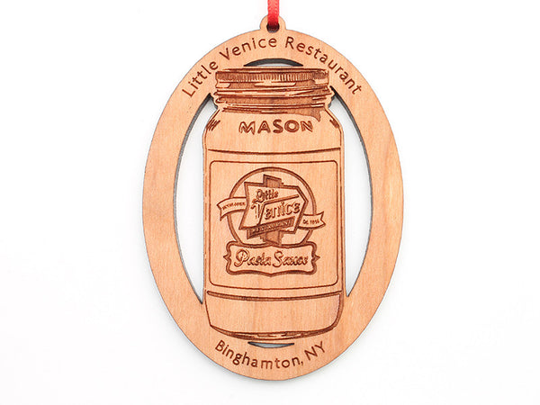 Little Venice Oval Mason Jar Custom Ornament - Nestled Pines