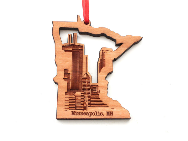 Minneapolis Skyline in Minnesota State Ornament