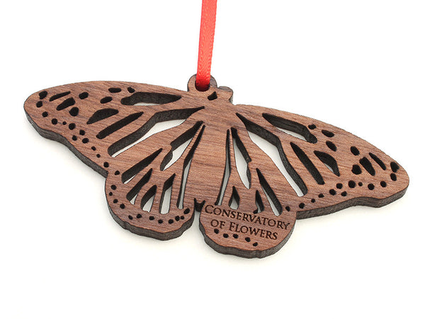 Conservatory of Flowers Walnut Monarch Butterfly Ornament