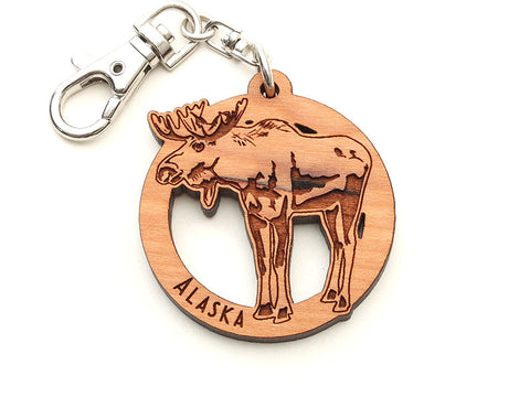 Alaska Moose Key Chain