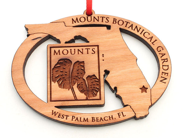 Mounts Botanical Garden Logo Florida Oval Custom Ornament