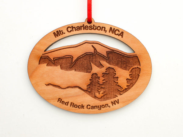 Red Rock Canyon Mount Charleston Oval Custom Ornament