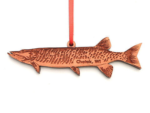 Lucky Day Muskie Custom Ornament ND - Nestled Pines