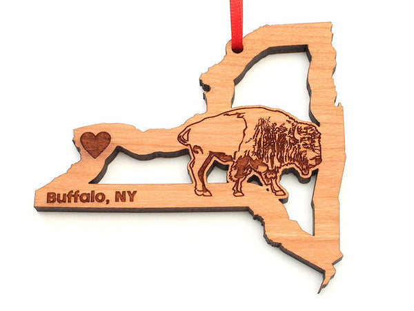 Buffalo New York State Shape Cut Out Ornament