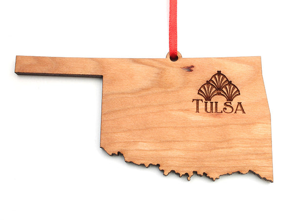 Tulsa Art Deco Museum Oklahoma Engraved Ornament - Nestled Pines