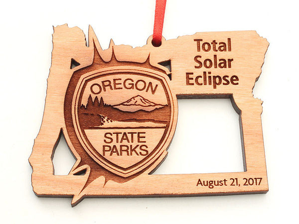 Oregon State Parks Solar Eclipse State Shape Ornament