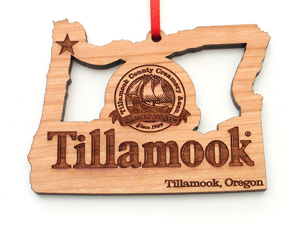 Tillamook Oregon State Logo Cut Out Ornament