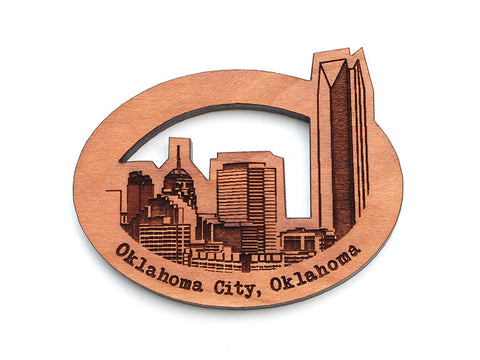 Oklahoma City Skyline Oval Magnet