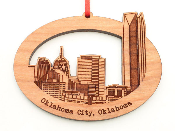 Oklahoma City Skyline Oval Ornament