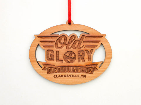 Old Glory Distilling Logo Oval Ornament