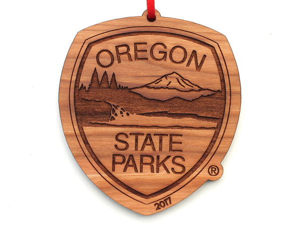 Oregon State Parks Shield Logo Ornament with Year
