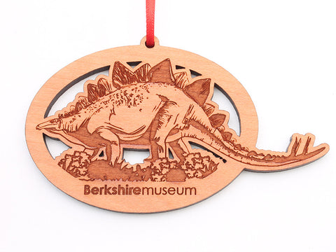Berkshire Museum Stegosaurus Dinosaur Custom Oval Ornament - Nestled Pines