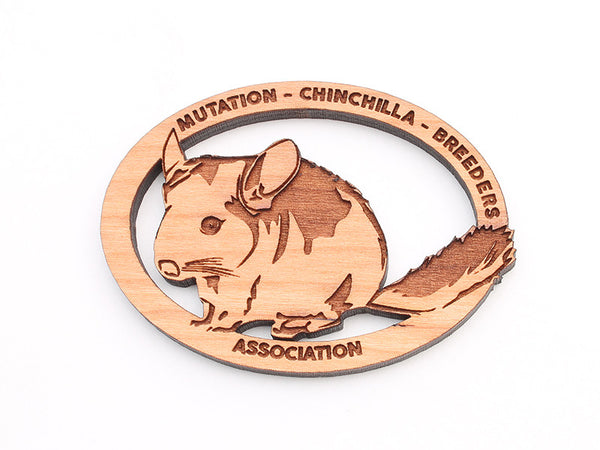 Mutation Chinchilla Breeders Association Oval Magnet - Nestled Pines