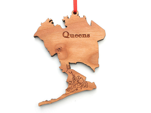 Queens NYC Borough Ornament - Nestled Pines