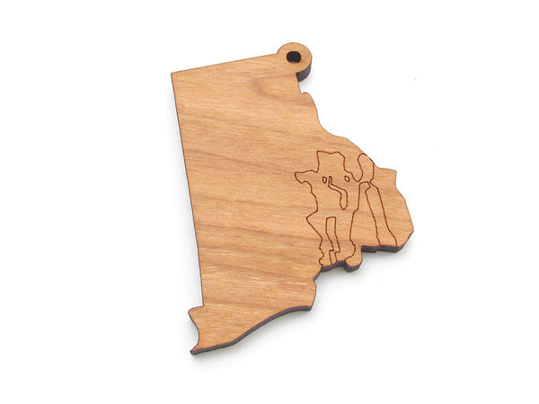 Rhode Island State Ornament - Nestled Pines