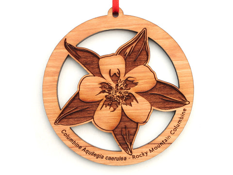 Rocky Mountain Columbine Flower (Columbine Aquilegia caerulea) Ornament