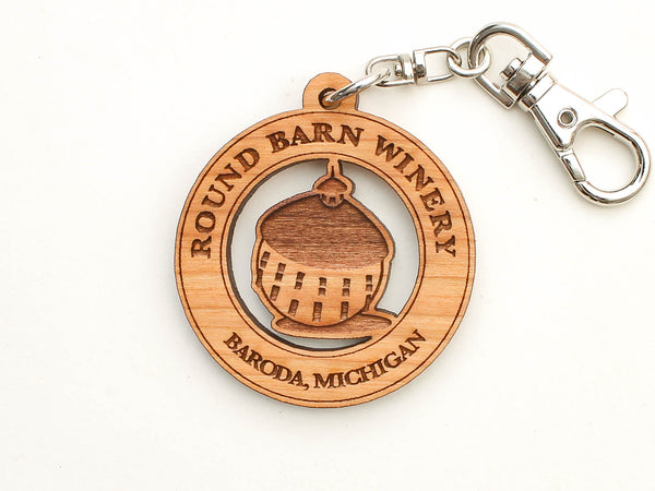 Round Barn Winery Logo Key Chain