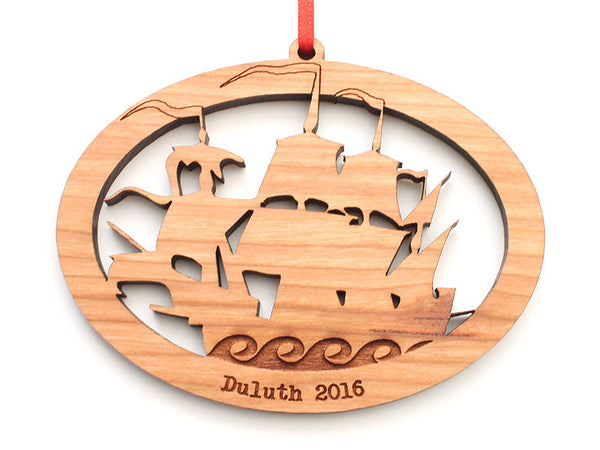 Duluth Sailboat Oval Ornament - Nestled Pines