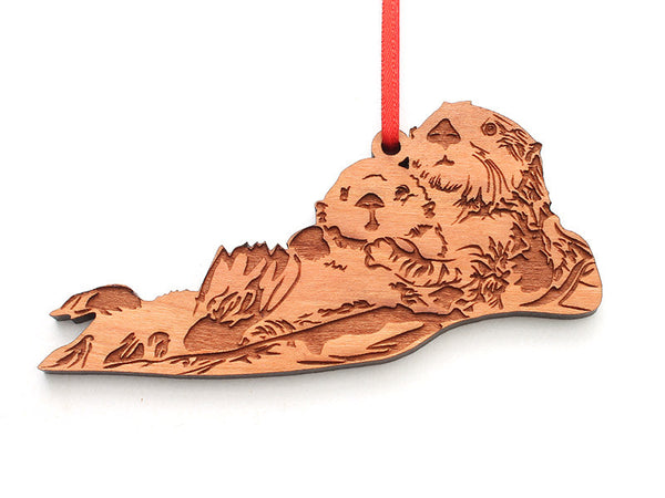 Sea Otter with Pup Ornament - Nestled Pines