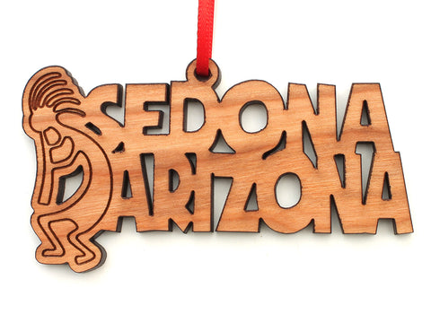Joe Wilcox Indian Den Sedona Arizona Text Ornament with Kokopelli Ornament