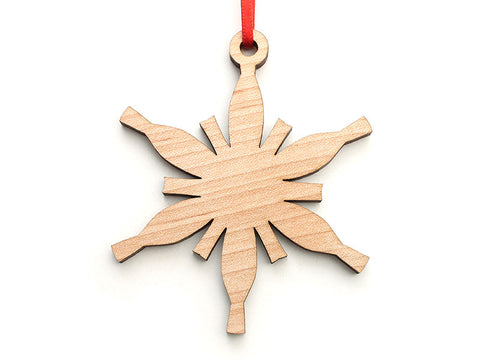 Simple Snowflake F Ornament - Nestled Pines