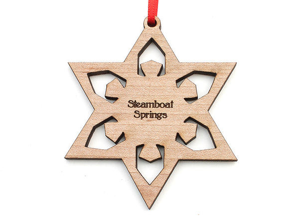 Steamboat Springs Simple Snowflake Ornament B - Nestled Pines