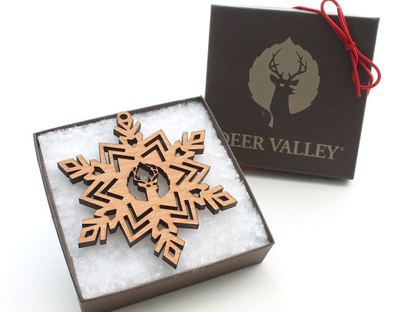 Deer Valley Logo Snowflake Ornament 2016 B - Nestled Pines