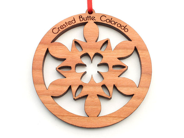 Casa Bella Crested Butte Snowflake Circle Ornament