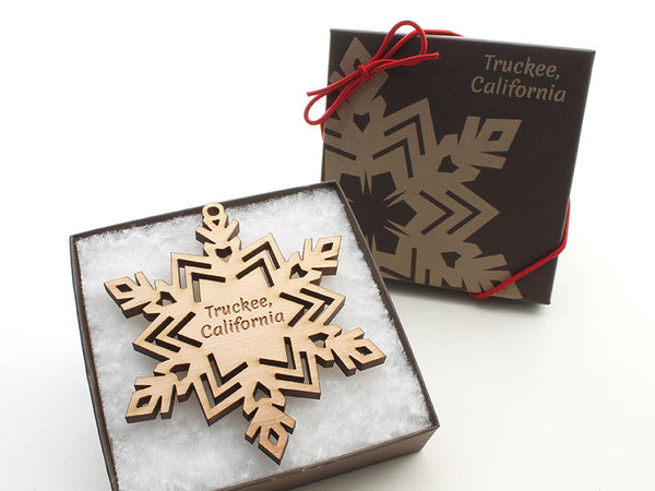 Truckee Custom Snowflake Ornament 2015G - Nestled Pines