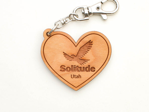 Solitude Logo Heart Key Chain