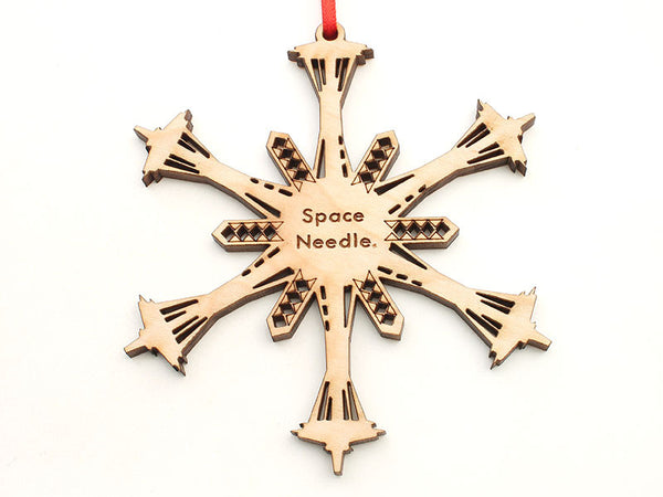 Space Needle Snowflake Ornament