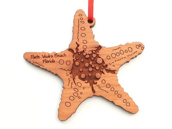 Ponte Vedra Beach Florida Starfish Custom Ornament - Nestled Pines