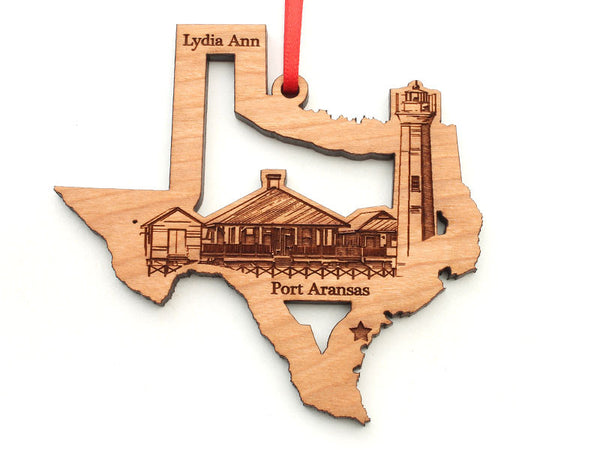 Lone Star Texas State Shape Lydia Ann Lighthouse Insert Ornament