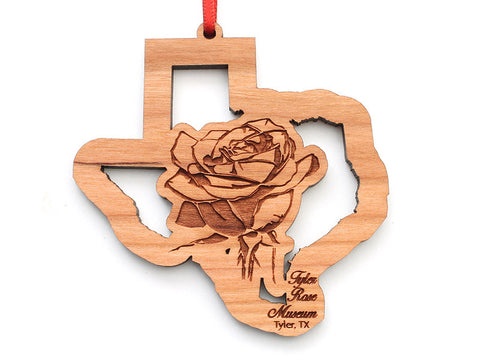 Tyler Rose Museum Texas Rose Insert Ornament Alt - Nestled Pines