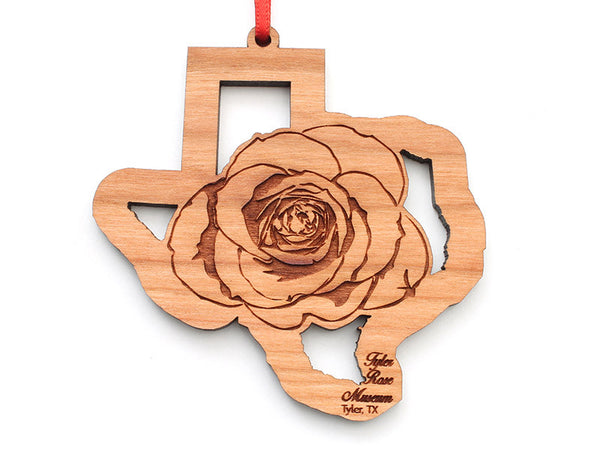 Tyler Rose Museum Texas Rose Insert Ornament - Nestled Pines
