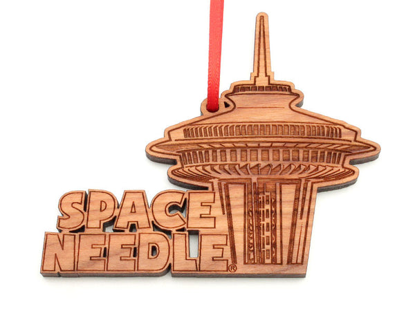 Space Needle Text Ornament