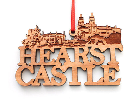Hearst Castle Text Ornament - Nestled Pines