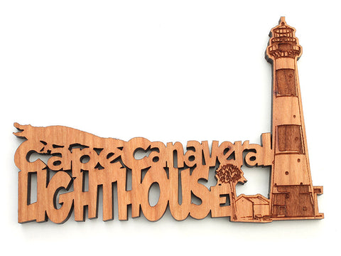 Cape Canaveral Lighthouse Text Ornament - Nestled Pines