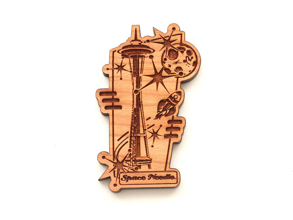 Space Needle Moon And Stars Magnet