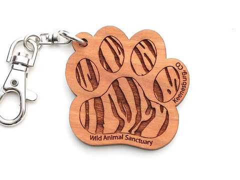 Wild Animal Sanctuary Tiger Paw Key Chain