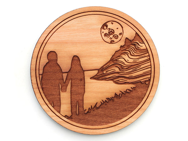 Tree House Brewing Company Couple Moonset Artwork Coaster Set of 4