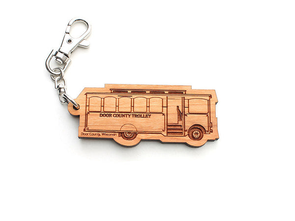 Door County Trolley Key Chain - Nestled Pines
