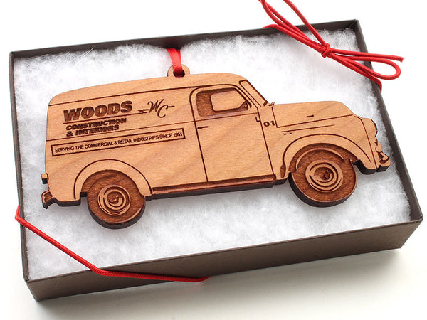 Woods Construction Old Truck Ornament